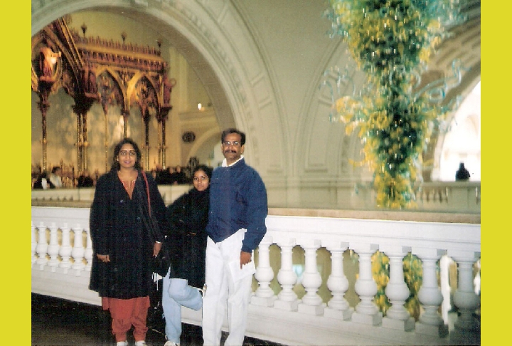 Anirudh with his Family in Lodon